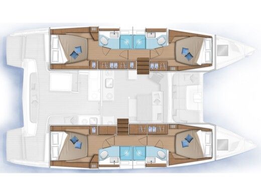Catamaran  Lagoon 46 Boat design plan