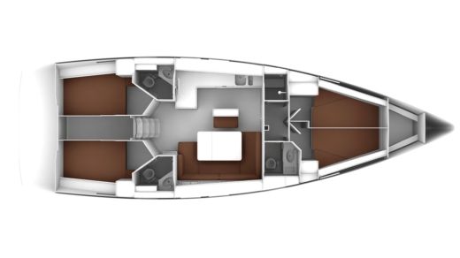 Sailboat  Bavaria Cruiser 46 Boot Grundriss