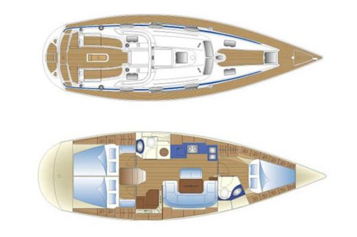 Sailboat Bavaria 42 Cruiser Plano del barco