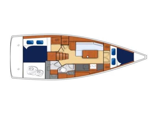 Sailboat  Oceanis 35 Boot Grundriss