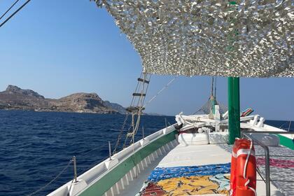 Miete Gulet Traditional Wooden Trechantiri Boat  Cruises Parikia