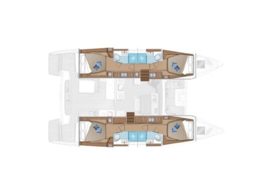 Catamaran  Lagoon 46  Boat layout