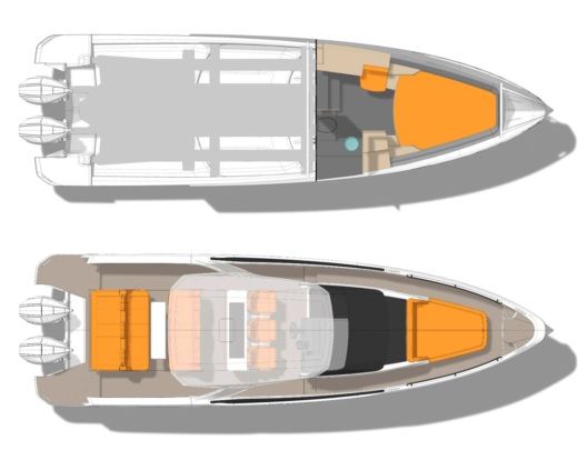 Motorboat Saxdor 320 GTO Planimetria della barca