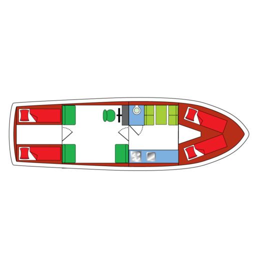 Motorboat Palan Sport 950 AK Boot Grundriss