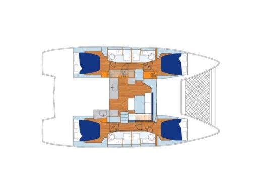 Catamaran Sunsail 46 boat plan