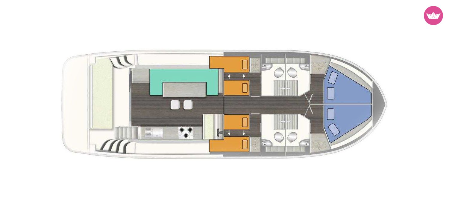 Bateau à moteur Houseboat Poseidon 45 65cv