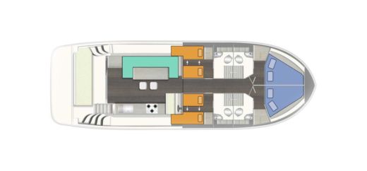 Motorboat Houseboat Poseidon 45 Boat design plan