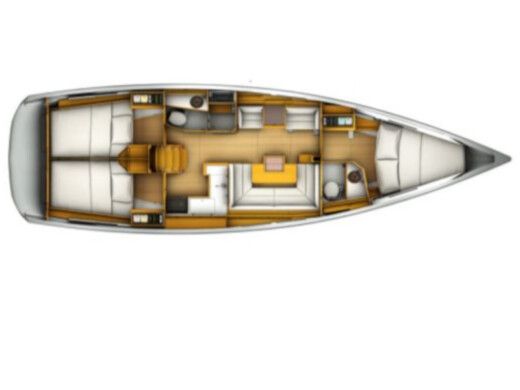 Sailboat Jeanneau Sun Odyssey 419 Plano del barco