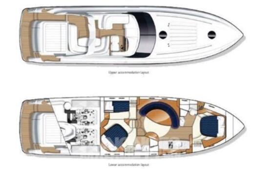 Motor Yacht Princess V58 Plano del barco