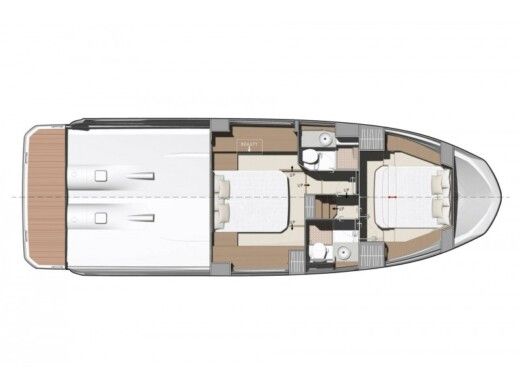 Motorboat  Prestige 420 Fly Plan du bateau