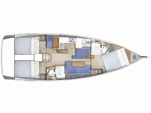 Sailboat  Sun Odyssey 410 boat plan