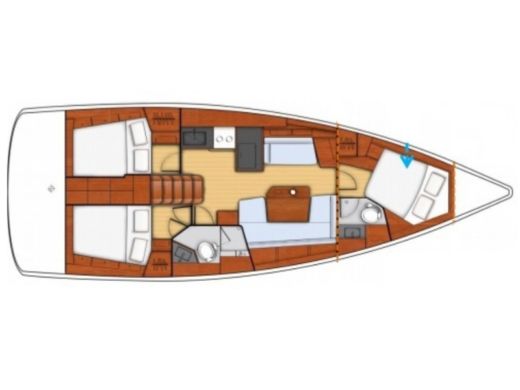 Sailboat Beneteau Oceanis 41.1 Boat layout