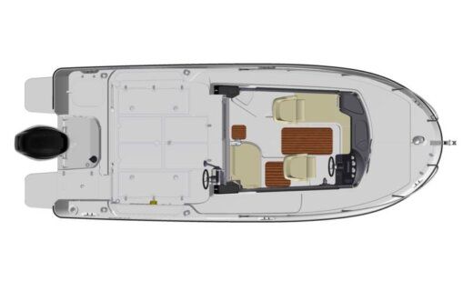 Motorboat Quicksilver 675 PilotHouse Plattegrond van de boot