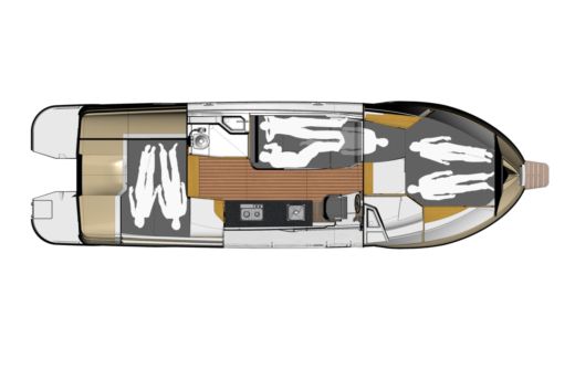 Houseboat Balt Yacht Suncamper 35 Flybirdge Boat layout