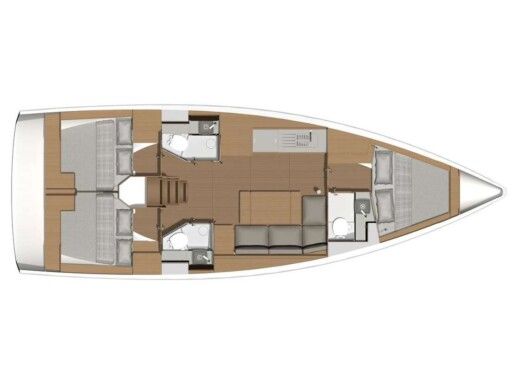 Sailboat  Dufour 390 Plan du bateau