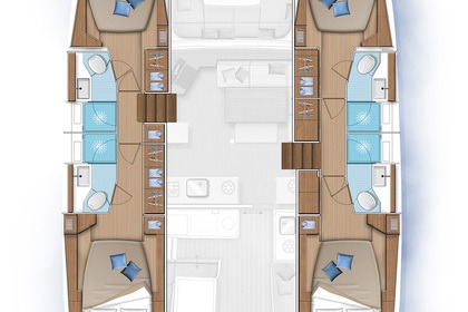 Чартер Катамаран Lagoon-Bénéteau Lagoon 46 - 4 + 2 cab. Тунас-ду-Парана