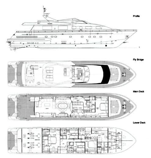Motor Yacht FALCON ISLAND boat plan