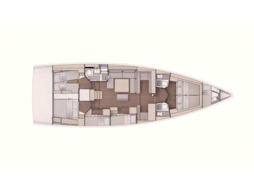 Sailboat Dufour 530 Grand Large Boat layout