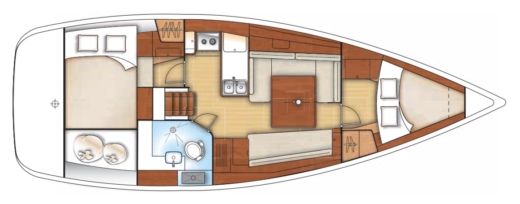 Sailboat BENETEAU Oceanis 37 Plan du bateau