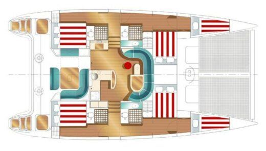 Catamaran NAUTITECH 47 Planimetria della barca