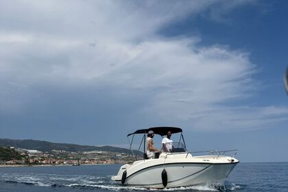 Charter Motorboat Prua al vento e idea marine e Quick silvr 5.80 Riva Ligure
