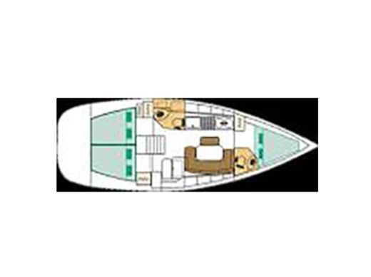 Sailboat BENETEAU CYCLADES 39.3 boat plan