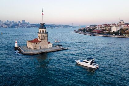 Comfortable charter yacht in the Bosphorus