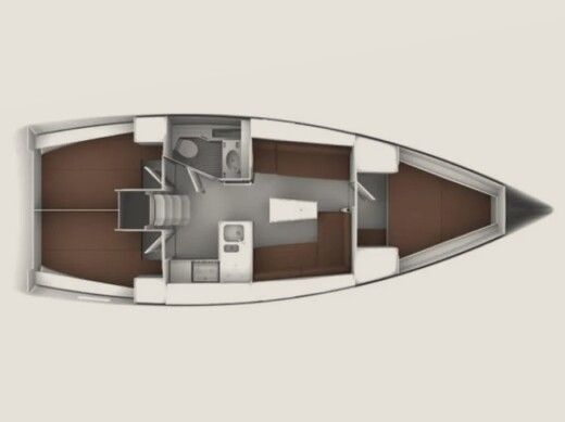 Sailboat Bavaria 37 Cruiser Boot Grundriss
