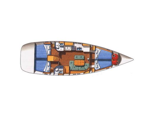 Sailboat Beneteau Oceanis Clipper 473 Plan du bateau