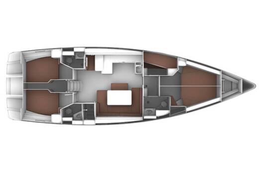 Sailboat Bavaria Cruiser 51 Σχέδιο κάτοψης σκάφους
