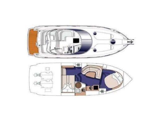 Motorboat Cranchi Zaffiro 34 Boat layout