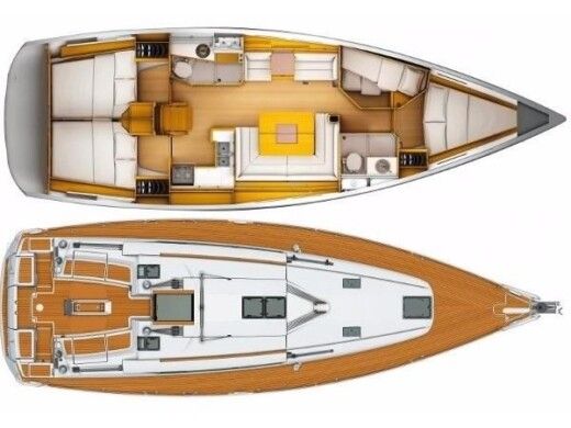 Sailboat Jeanneau Sun Odyssey 439 Boat layout