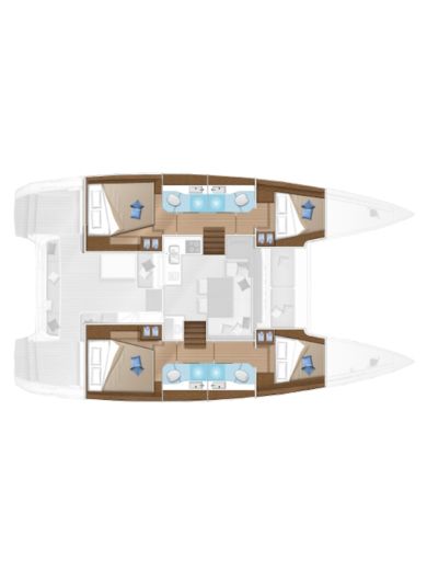 Catamaran LAGOON 40 Boat design plan