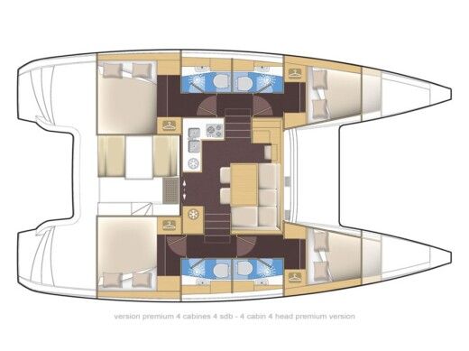 Catamaran LAGOON LAGOON 39 boat plan
