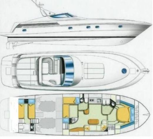 Motorboat CANTIERI DI SARNICO MAXIM 55 boat plan