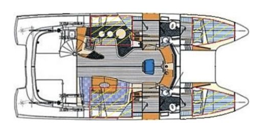 Catamaran Fontaine Pajot Maryland Planimetria della barca