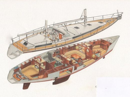 Sailboat AMEL SUPERMARAMU Planimetria della barca