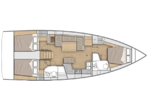 Sailboat  Oceanis 40.1 boat plan