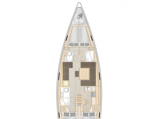 Sailboat Hanse Hanse 458 Σχέδιο κάτοψης σκάφους