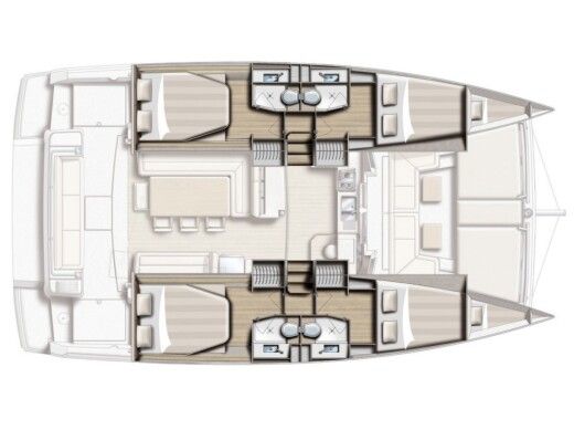 Catamaran BALI - CATANA 4.1 Boat layout