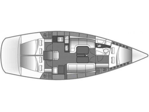 Sailboat BAVARIA BAVARIA 38 Plattegrond van de boot