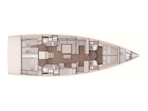 Sailboat  Dufour 530 Grand large Boat layout