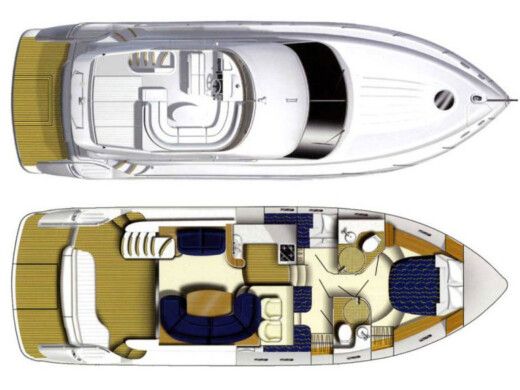 Motorboat  Princess 45 Boat design plan