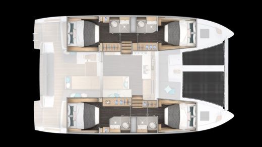 Catamaran Lagoon Lagoon 43 Boat layout