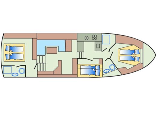 Motorboat Yaretti Yaretti 1570 Heck Boat layout