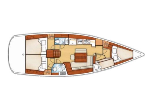 Sailboat BENETEAU Oceanis 43 Mg Plano del barco