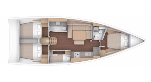 Sailboat Dufour Dufour 430 Boat layout