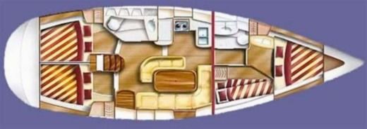 Sailboat Dufour Dufour Gib Sea 43 Boat layout