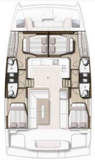 Catamaran Bali - Catana Catspace Plattegrond van de boot