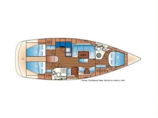 Sailboat  Bavaria 44 Vision boat plan